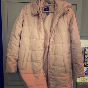 Knee length puffy winter coat